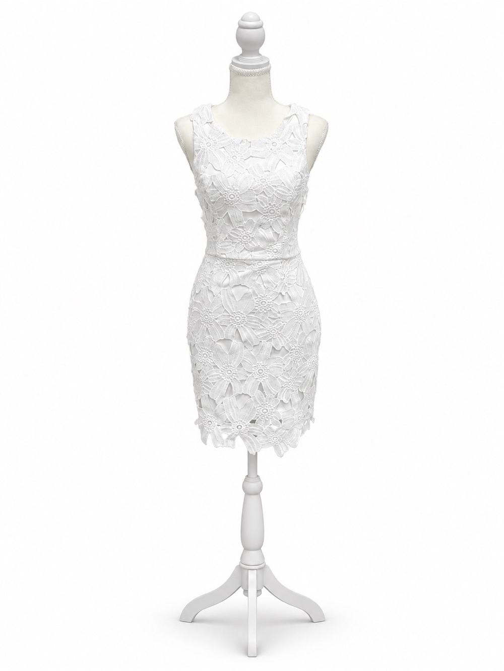 ASTR the Label White Floral Lace Mini Dress Size Small